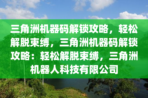 三角洲机器码解锁攻略，轻松解脱束缚，三角洲机器码解锁攻略：轻松解脱束缚，三角洲机器人科技有限公司