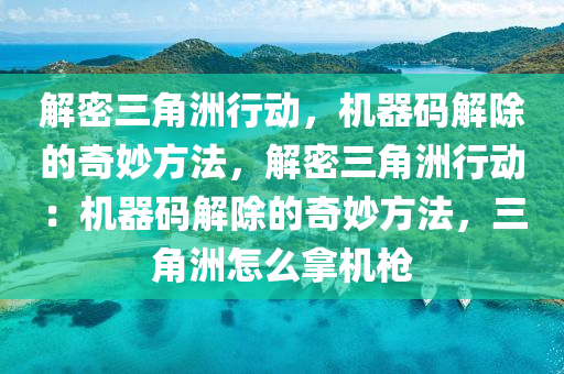 解密三角洲行动，机器码解除的奇妙方法，解密三角洲行动：机器码解除的奇妙方法，三角洲怎么拿机枪