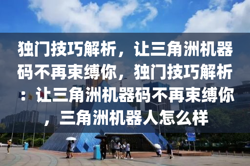 独门技巧解析，让三角洲机器码不再束缚你，独门技巧解析：让三角洲机器码不再束缚你，三角洲机器人怎么样