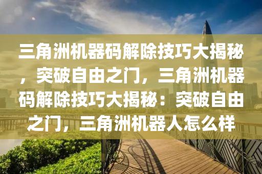 三角洲机器码解除技巧大揭秘，突破自由之门，三角洲机器码解除技巧大揭秘：突破自由之门，三角洲机器人怎么样
