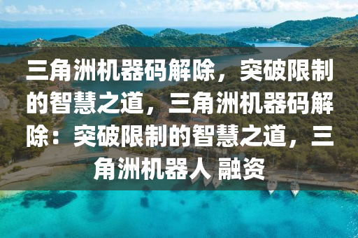 三角洲机器码解除，突破限制的智慧之道，三角洲机器码解除：突破限制的智慧之道，三角洲机器人 融资