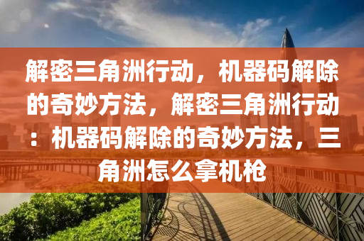 解密三角洲行动，机器码解除的奇妙方法，解密三角洲行动：机器码解除的奇妙方法，三角洲怎么拿机枪