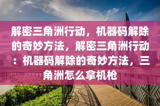 解密三角洲行动，机器码解除的奇妙方法，解密三角洲行动：机器码解除的奇妙方法，三角洲怎么拿机枪