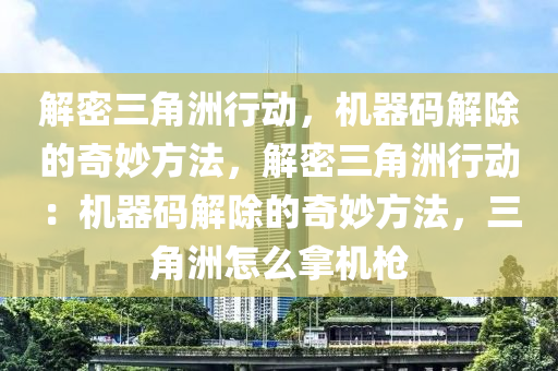 解密三角洲行动，机器码解除的奇妙方法，解密三角洲行动：机器码解除的奇妙方法，三角洲怎么拿机枪