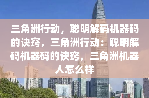 三角洲行动，聪明解码机器码的诀窍，三角洲行动：聪明解码机器码的诀窍，三角洲机器人怎么样