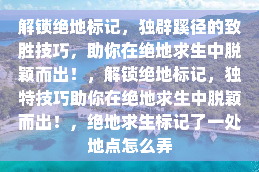解锁绝地标记，独辟蹊径的致胜技巧，助你在绝地求生中脱颖而出！，解锁绝地标记，独特技巧助你在绝地求生中脱颖而出！，绝地求生标记了一处地点怎么弄