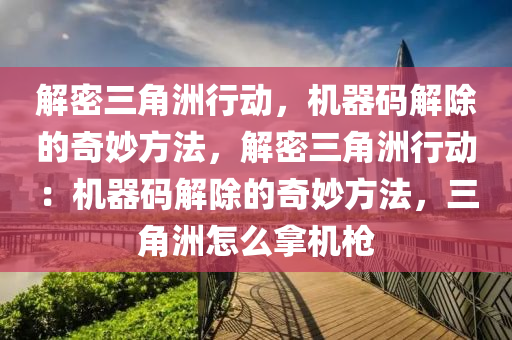 解密三角洲行动，机器码解除的奇妙方法，解密三角洲行动：机器码解除的奇妙方法，三角洲怎么拿机枪