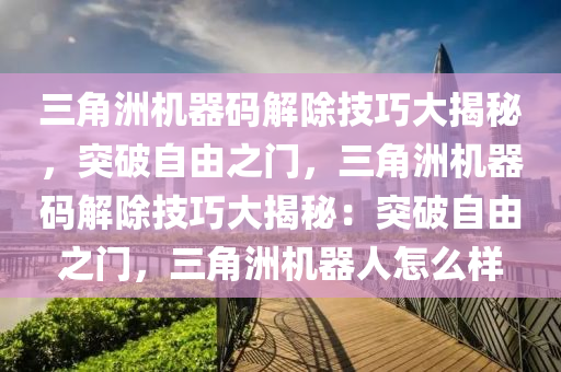 三角洲机器码解除技巧大揭秘，突破自由之门，三角洲机器码解除技巧大揭秘：突破自由之门，三角洲机器人怎么样