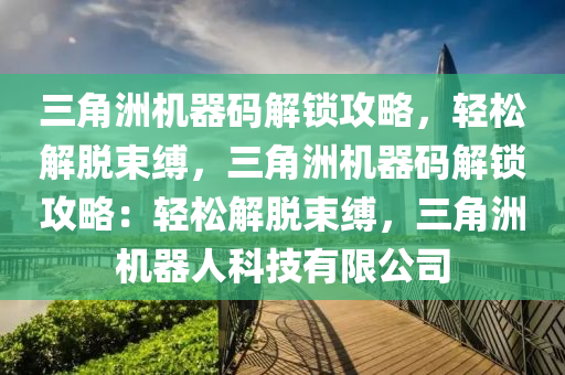 三角洲机器码解锁攻略，轻松解脱束缚，三角洲机器码解锁攻略：轻松解脱束缚，三角洲机器人科技有限公司