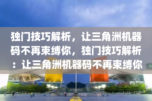 独门技巧解析，让三角洲机器码不再束缚你，独门技巧解析：让三角洲机器码不再束缚你