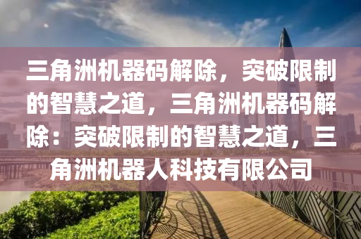 三角洲机器码解除，突破限制的智慧之道，三角洲机器码解除：突破限制的智慧之道，三角洲机器人科技有限公司