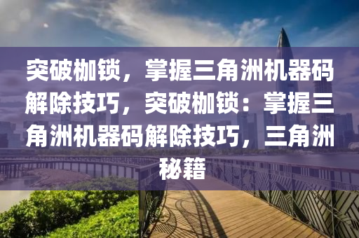 突破枷锁，掌握三角洲机器码解除技巧，突破枷锁：掌握三角洲机器码解除技巧，三角洲 秘籍