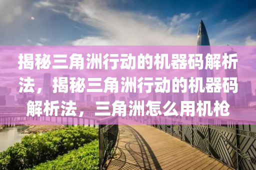 揭秘三角洲行动的机器码解析法，揭秘三角洲行动的机器码解析法，三角洲怎么用机枪