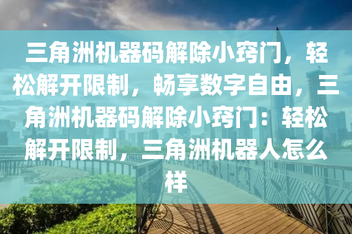 三角洲机器码解除小窍门，轻松解开限制，畅享数字自由，三角洲机器码解除小窍门：轻松解开限制，三角洲机器人怎么样