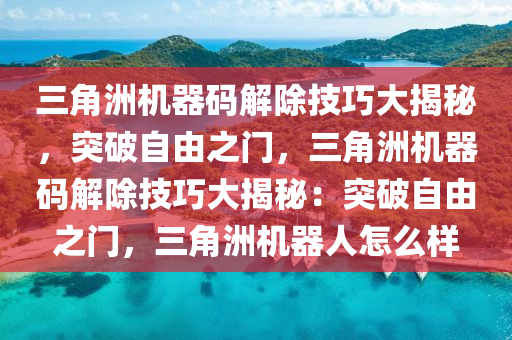 三角洲机器码解除技巧大揭秘，突破自由之门，三角洲机器码解除技巧大揭秘：突破自由之门，三角洲机器人怎么样