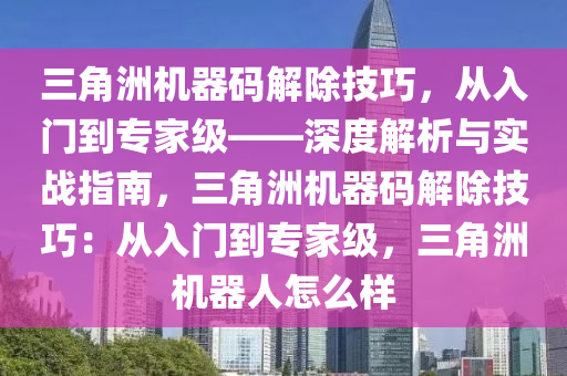 三角洲机器码解除技巧，从入门到专家级——深度解析与实战指南，三角洲机器码解除技巧：从入门到专家级，三角洲机器人怎么样