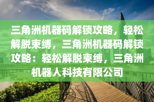 三角洲机器码解锁攻略，轻松解脱束缚，三角洲机器码解锁攻略：轻松解脱束缚，三角洲机器人科技有限公司
