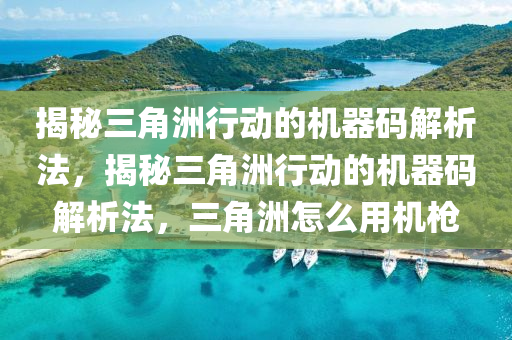揭秘三角洲行动的机器码解析法，揭秘三角洲行动的机器码解析法，三角洲怎么用机枪
