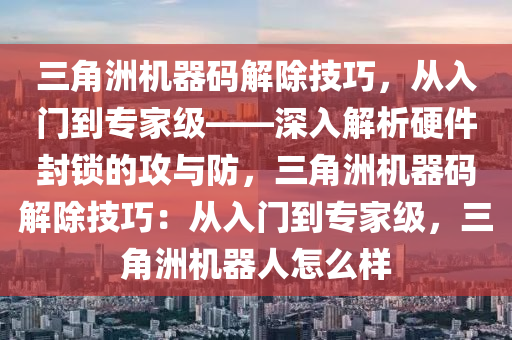 三角洲机器码解除技巧，从入门到专家级——深入解析硬件封锁的攻与防，三角洲机器码解除技巧：从入门到专家级，三角洲机器人怎么样