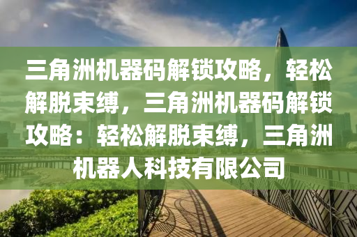 三角洲机器码解锁攻略，轻松解脱束缚，三角洲机器码解锁攻略：轻松解脱束缚，三角洲机器人科技有限公司