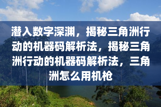 潜入数字深渊，揭秘三角洲行动的机器码解析法，揭秘三角洲行动的机器码解析法，三角洲怎么用机枪