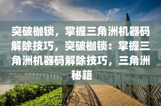突破枷锁，掌握三角洲机器码解除技巧，突破枷锁：掌握三角洲机器码解除技巧，三角洲 秘籍