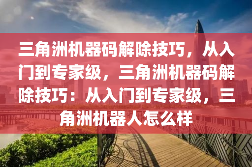 三角洲机器码解除技巧，从入门到专家级，三角洲机器码解除技巧：从入门到专家级，三角洲机器人怎么样