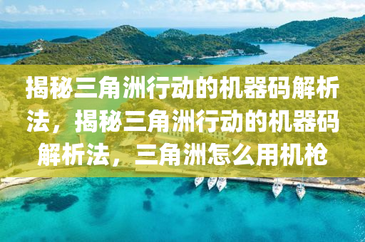 揭秘三角洲行动的机器码解析法，揭秘三角洲行动的机器码解析法，三角洲怎么用机枪