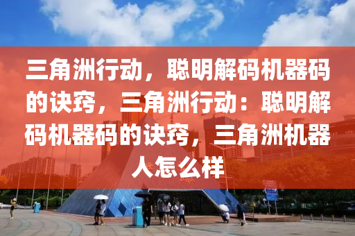 三角洲行动，聪明解码机器码的诀窍，三角洲行动：聪明解码机器码的诀窍，三角洲机器人怎么样