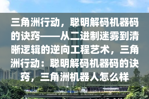 三角洲行动，聪明解码机器码的诀窍——从二进制迷雾到清晰逻辑的逆向工程艺术，三角洲行动：聪明解码机器码的诀窍，三角洲机器人怎么样