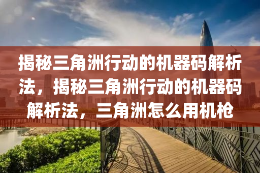 揭秘三角洲行动的机器码解析法，揭秘三角洲行动的机器码解析法，三角洲怎么用机枪