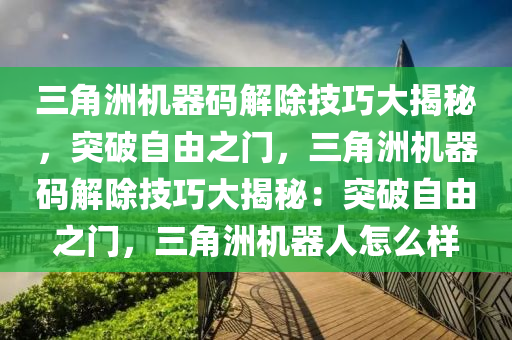 三角洲机器码解除技巧大揭秘，突破自由之门，三角洲机器码解除技巧大揭秘：突破自由之门，三角洲机器人怎么样