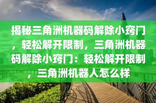 揭秘三角洲机器码解除小窍门，轻松解开限制，三角洲机器码解除小窍门：轻松解开限制，三角洲机器人怎么样