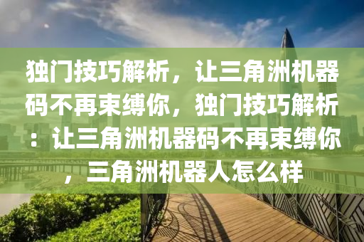独门技巧解析，让三角洲机器码不再束缚你，独门技巧解析：让三角洲机器码不再束缚你，三角洲机器人怎么样