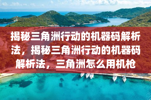 揭秘三角洲行动的机器码解析法，揭秘三角洲行动的机器码解析法，三角洲怎么用机枪