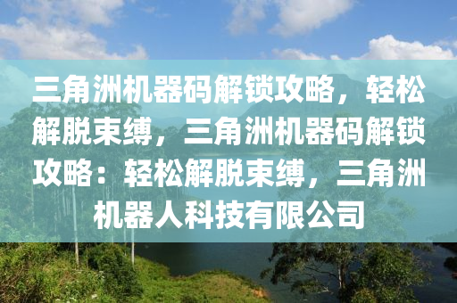 三角洲机器码解锁攻略，轻松解脱束缚，三角洲机器码解锁攻略：轻松解脱束缚，三角洲机器人科技有限公司