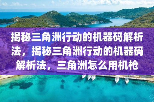 揭秘三角洲行动的机器码解析法，揭秘三角洲行动的机器码解析法，三角洲怎么用机枪