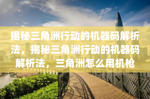 揭秘三角洲行动的机器码解析法，揭秘三角洲行动的机器码解析法，三角洲怎么用机枪