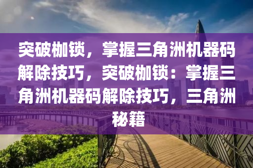 突破枷锁，掌握三角洲机器码解除技巧，突破枷锁：掌握三角洲机器码解除技巧，三角洲 秘籍