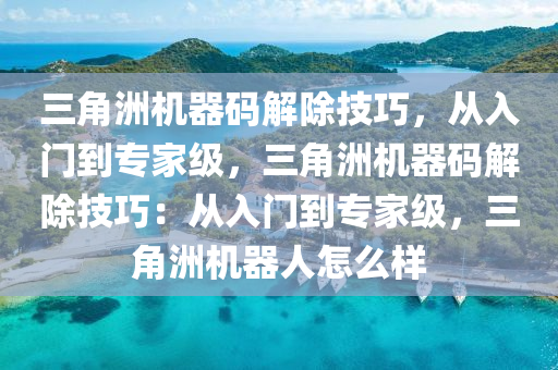 三角洲机器码解除技巧，从入门到专家级，三角洲机器码解除技巧：从入门到专家级，三角洲机器人怎么样