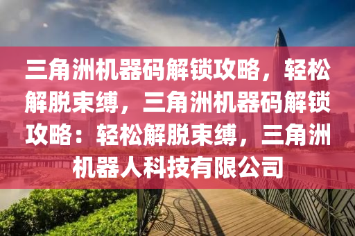 三角洲机器码解锁攻略，轻松解脱束缚，三角洲机器码解锁攻略：轻松解脱束缚，三角洲机器人科技有限公司