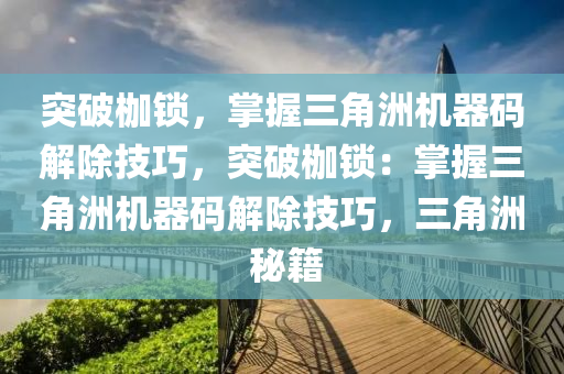 突破枷锁，掌握三角洲机器码解除技巧，突破枷锁：掌握三角洲机器码解除技巧，三角洲 秘籍