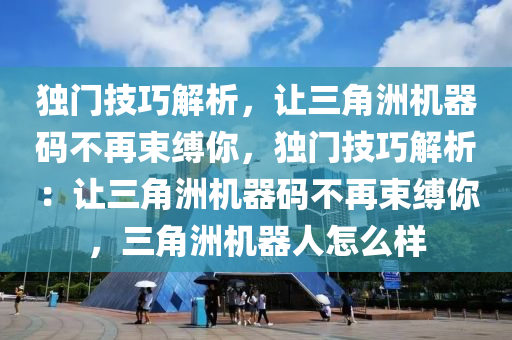 独门技巧解析，让三角洲机器码不再束缚你，独门技巧解析：让三角洲机器码不再束缚你，三角洲机器人怎么样