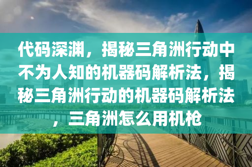 代码深渊，揭秘三角洲行动中不为人知的机器码解析法，揭秘三角洲行动的机器码解析法，三角洲怎么用机枪